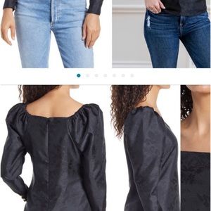 Rachel parcell jaguard top satin size small